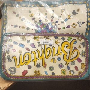 Brighton Jewel-Patterned Tote Bag with Teal Accents